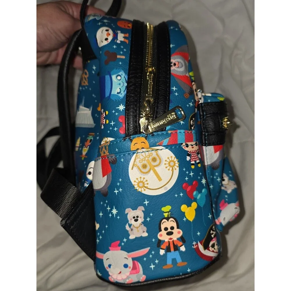 Loungefly Disney parks character chibi print mini backpack bookbag tote bag!